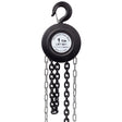 Chain Hoist 2200lbs 1T Capacity 10ft with 2 Heavy Duty Hooks Manual Steel Construction - Black - Fab Heavy Parts