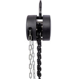 Chain Hoist 2200lbs 1T Capacity 10ft with 2 Heavy Duty Hooks Manual Steel Construction - Black - Fab Heavy Parts