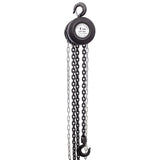 Chain Hoist 2200lbs 1T Capacity 10ft with 2 Heavy Duty Hooks Manual Steel Construction - Black - Fab Heavy Parts