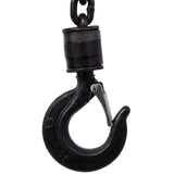 Chain Hoist 2200lbs 1T Capacity 10ft with 2 Heavy Duty Hooks Manual Steel Construction - Black - Fab Heavy Parts