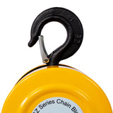 Chain Hoist 2200lbs 1T Capacity 10ft with 2 Heavy Duty Hooks Manual Steel Construction - Yellow - Fab Heavy Parts