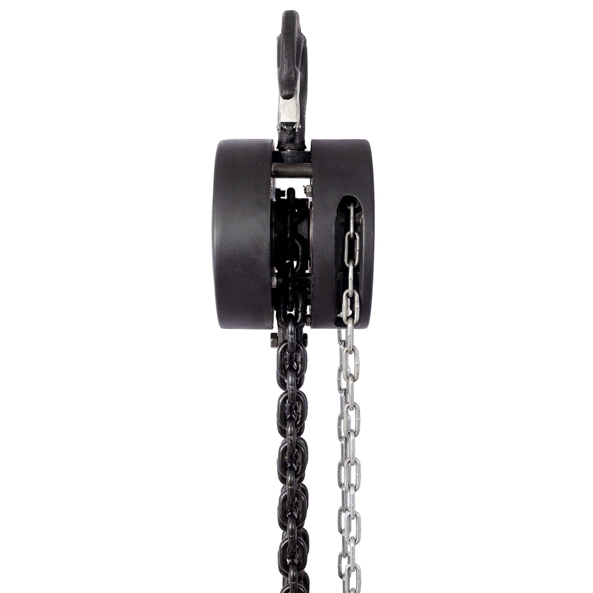 Chain Hoist 4400lbs 2T Capacity 10ft with 2 Heavy Duty Hooks Manual Steel Construction - Black - Fab Heavy Parts