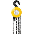 Chain Hoist 4400lbs 2T Capacity 10ft with 2 Heavy Duty Hooks Manual Steel Construction - Yellow - Fab Heavy Parts