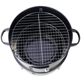 Charcoal Smoker Grill 16 Inch Vertical BBQ Grill - Black - Fab Heavy Parts