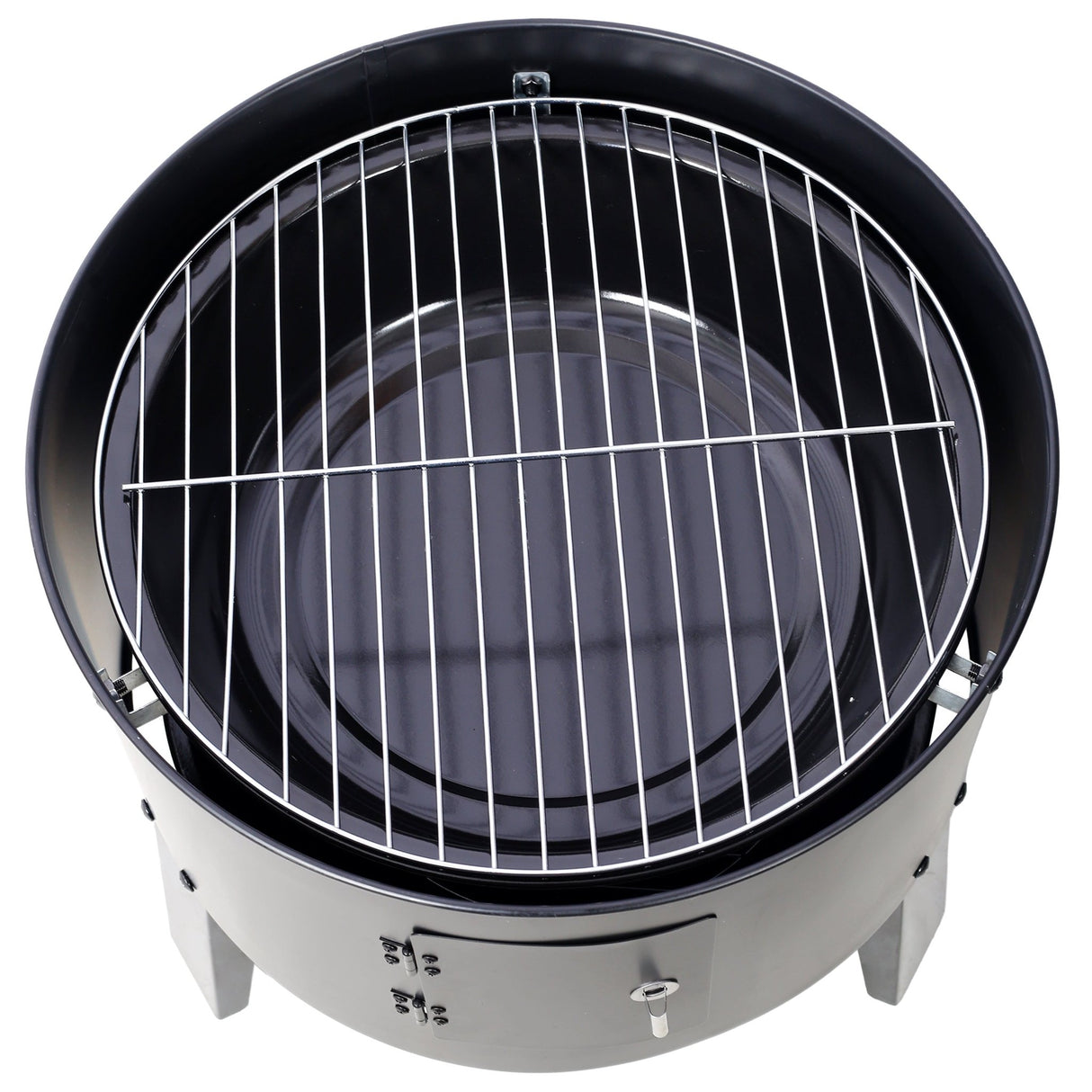 Charcoal Smoker Grill 16 Inch Vertical BBQ Grill - Black - Fab Heavy Parts