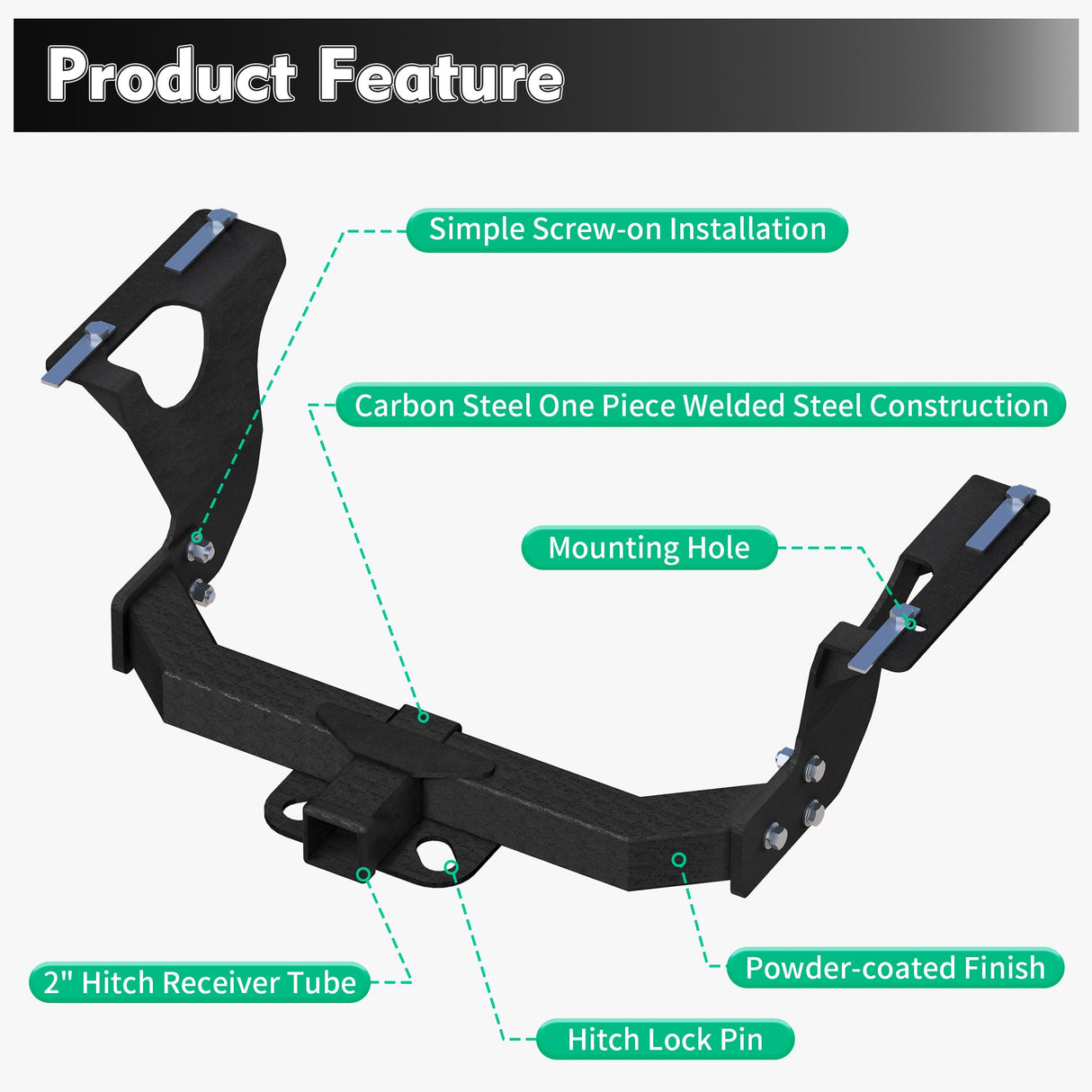 Class 3 Trailer Hitch Compatible with 2010 - 2019 Subaru Outback Wagon (Except Sport) - Fab Heavy Parts