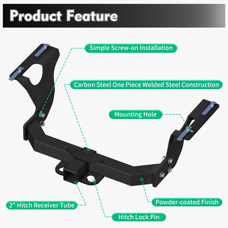 Class 3 Trailer Hitch Compatible with 2010 - 2019 Subaru Outback Wagon (Except Sport) - Fab Heavy Parts