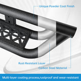Coated Black Carbon 6 - Inch 2 - Stairs Side Step Rails Step Bars Steel Nerf Bars Running Boards Compatible with Jeep Wrangler JL 4 Doors 2018 - 2025 - Fab Heavy Parts