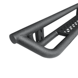 Coated Black Carbon 6 - Inch 2 - Stairs Side Step Rails Step Bars Steel Nerf Bars Running Boards Compatible with Jeep Wrangler JL 4 Doors 2018 - 2025 - Fab Heavy Parts