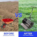 Compost Peat Moss Spreader with Upgrade T Shaped Handle Metal Mesh - Black - Fab Heavy Parts