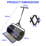 Compost Peat Moss Spreader with Upgrade T Shaped Handle Metal Mesh - Black - Fab Heavy Parts
