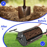 Compost Peat Moss Spreader with Upgrade T Shaped Handle Metal Mesh - Black - Fab Heavy Parts