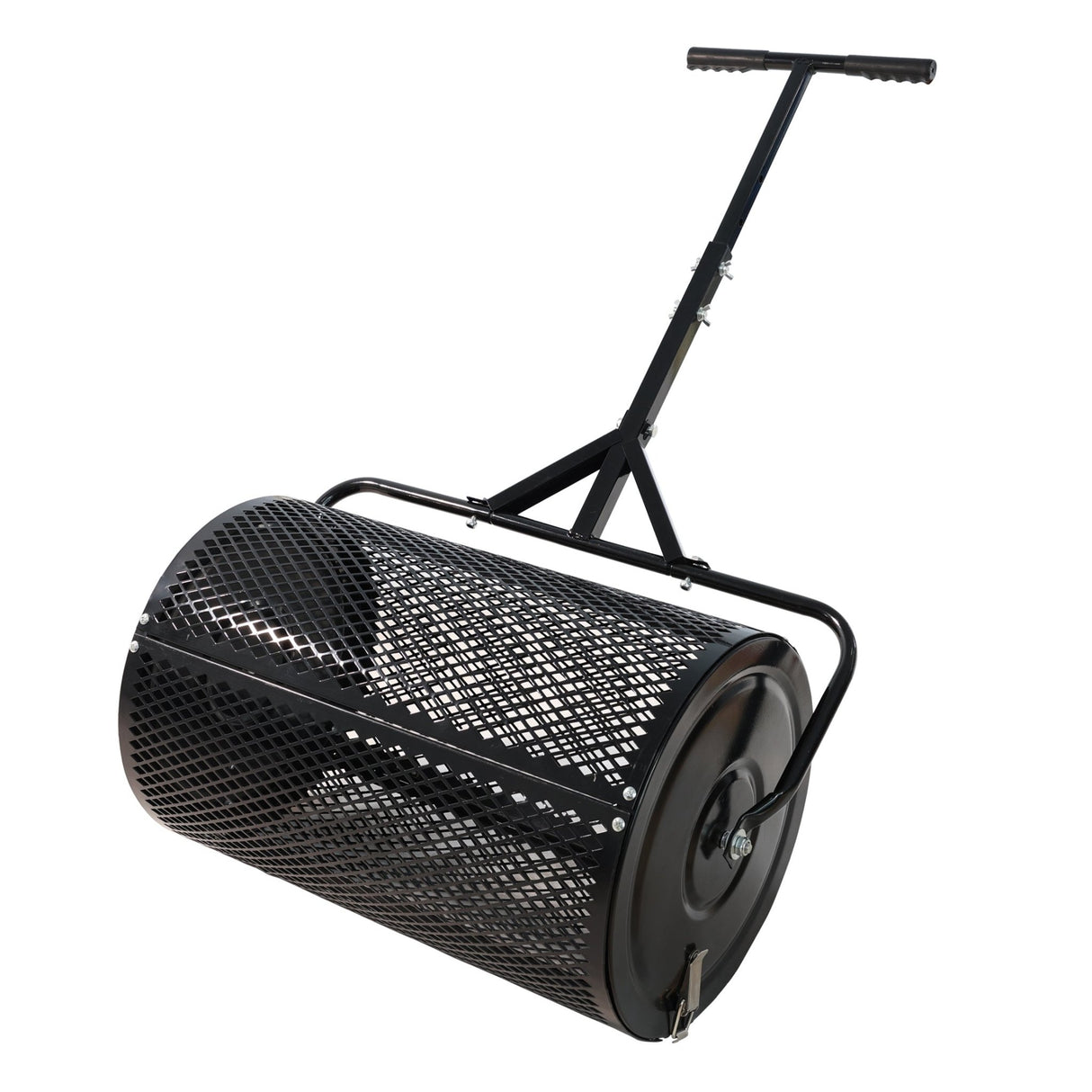 Compost Peat Moss Spreader with Upgrade T Shaped Handle Metal Mesh - Black - Fab Heavy Parts