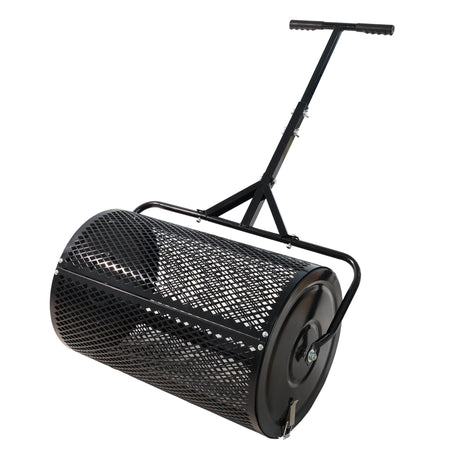 Compost Peat Moss Spreader with Upgrade T Shaped Handle Metal Mesh - Black - Fab Heavy Parts