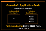 Crankshaft 6680267 Fits for Kubota Engine D1105 Aftermarket Replacement For Bobcat Loader 553 B250 B100 B200 BL275 - Fab Heavy Parts