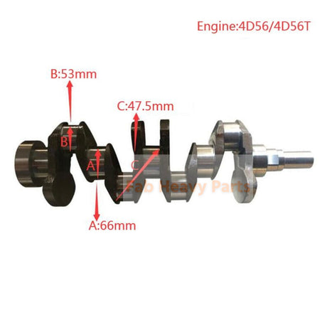 Crankshaft ME102601 MD376961 Fits for Mitsubishi 4D56 Engine