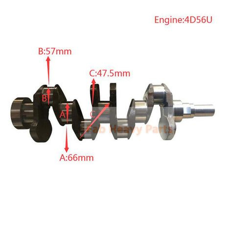 Crankshaft Fits for Mitsubishi Engine 4D56U