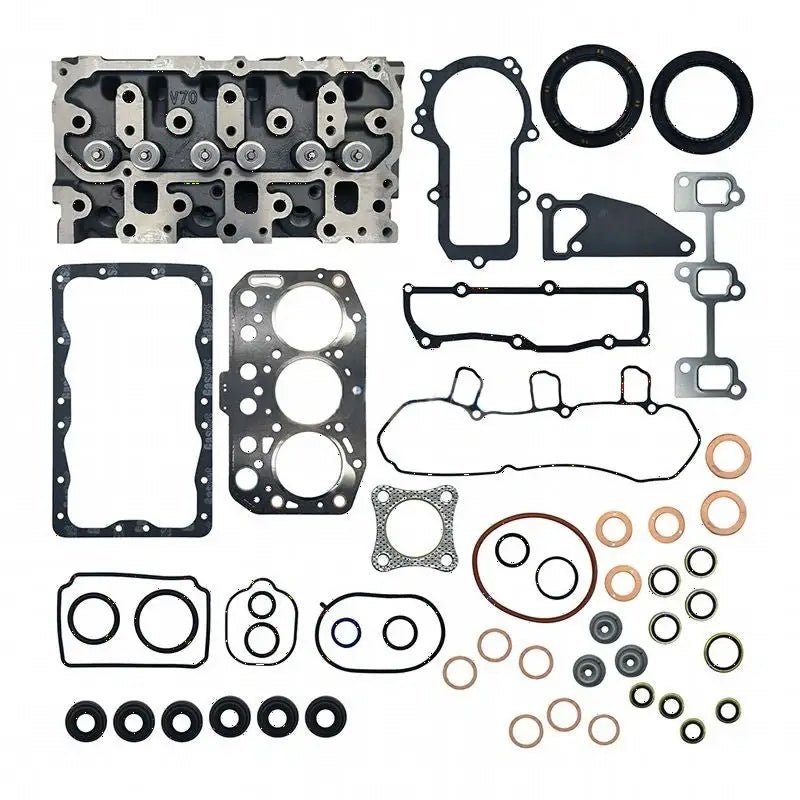 Cylinder Head with Full Gasket Kit YA-119515-11750 for Yanmar Engine 3TNV70 Cub Cadet UTV 465 466 467 46F 46G - Fab Heavy Parts