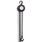 Chain Hoist 2200lbs 1T Capacity 10ft with 2 Heavy Duty Hooks Manual Steel Construction--Black