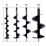 Auger Drill Bit 3/4" Shaft Auger Digger Replacement Bits Earth 4 4IN+6IN+8IN+12IN