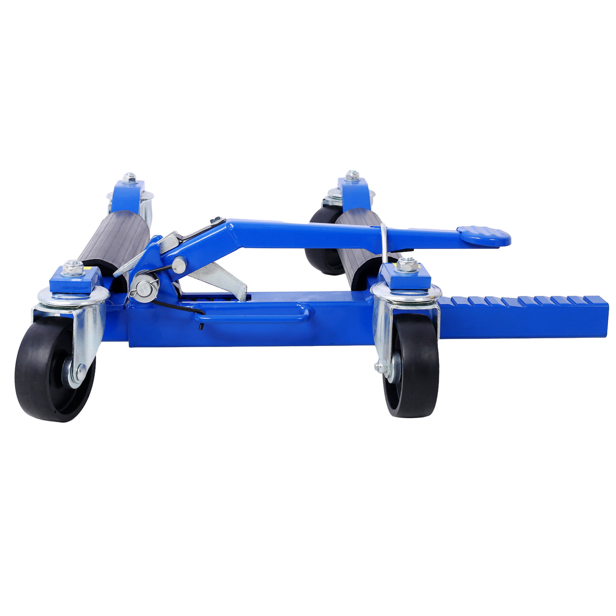 Set of 2 Wheel Dolly Car Skates Vehicle Positioning Hydraulic Tire Jack Ratcheting Foot Pedal Lift 1,250lbs--Blue