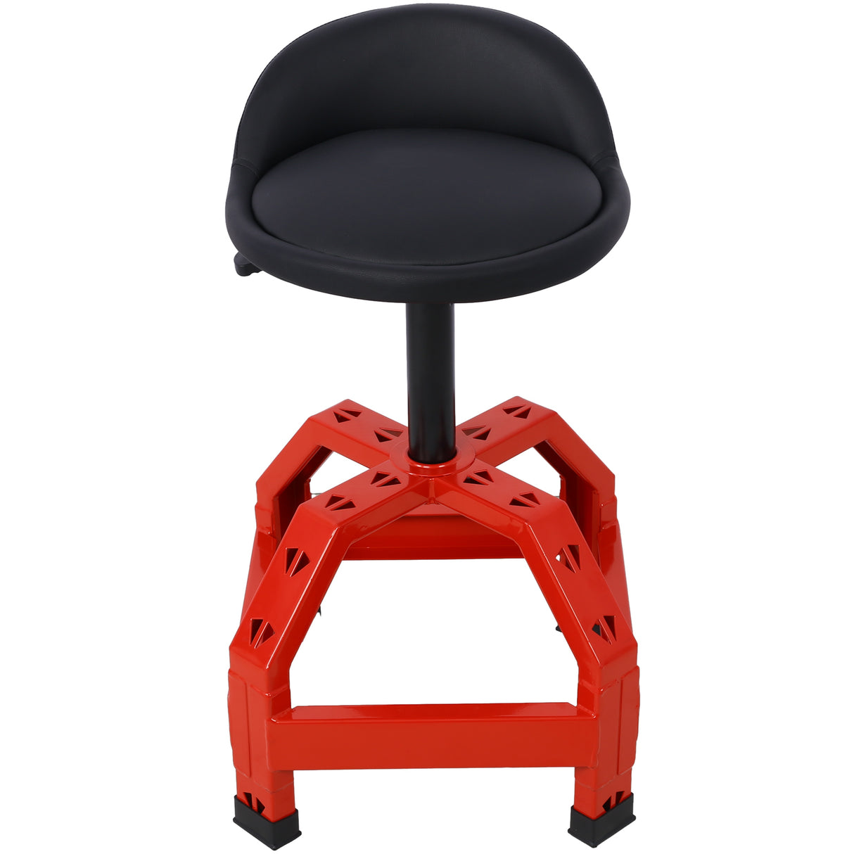 Pneumatic 360 Degree Swivel Stool Creeper Seat Heavy Duty 300 lbs Capacity--Red