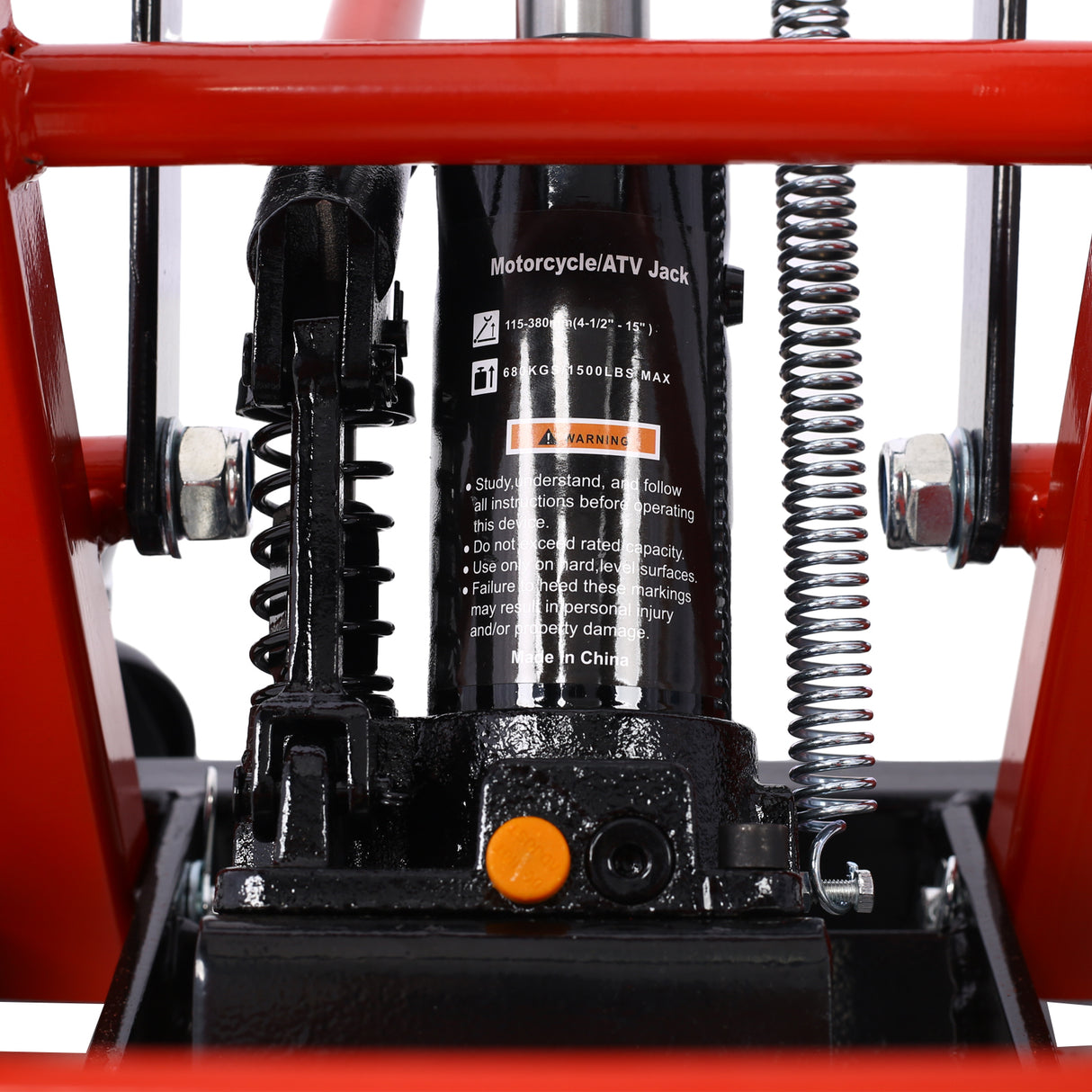 Hydrauliczny podnośnik motocyklowy Udźwig 1500 LBS Podnośnik ATV Przenośny stół z 4 kołami Podnośnik obsługiwany nożnie
