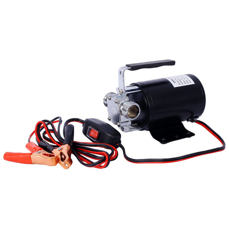 DC 12 - Volt 1/10HP 330GPH Battery Powered Mini Portable Electric Utility Sump Transfer Water Pump with Water Hose Kit - Fab Heavy Parts