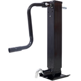 Weld On Trailer Jack 12,000 lbs. Capacity Sidewind Crank No Mount Square Tube 26 Inch Travel Heavy-Duty Square Tube