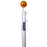 16FT Telescopic Sectional Flag Pole Kit Extra Thick Heavy Duty Aluminum Inground with Topper Balls