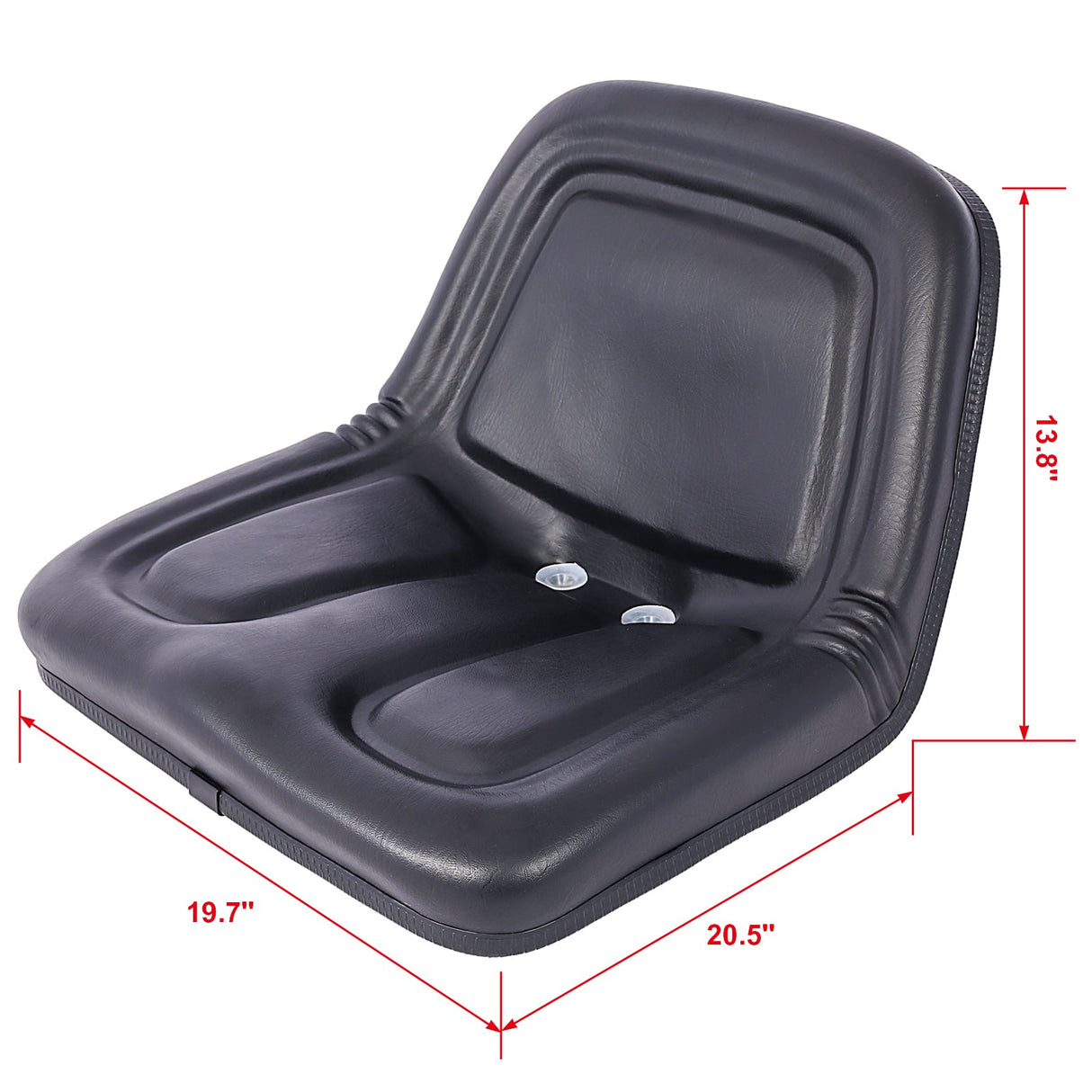 Deluxe Mower Tractor Seat with Slide - Black - Fab Heavy Parts