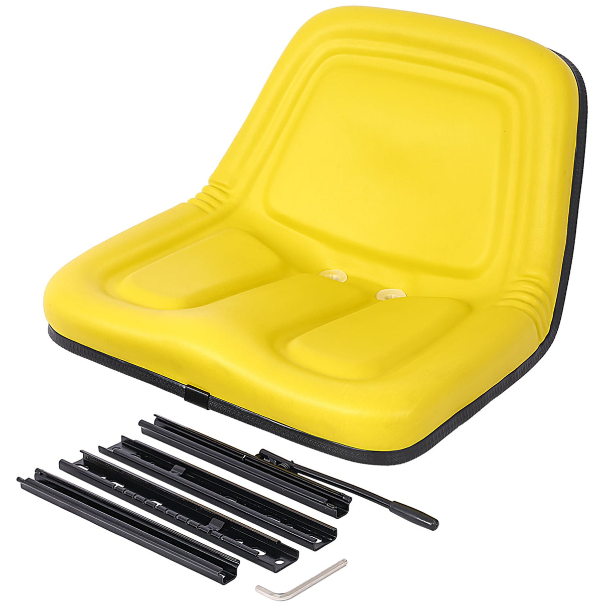 Deluxe Mower Tractor Seat with Slide - Yellow - Fab Heavy Parts