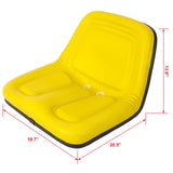 Deluxe Mower Tractor Seat with Slide - Yellow - Fab Heavy Parts