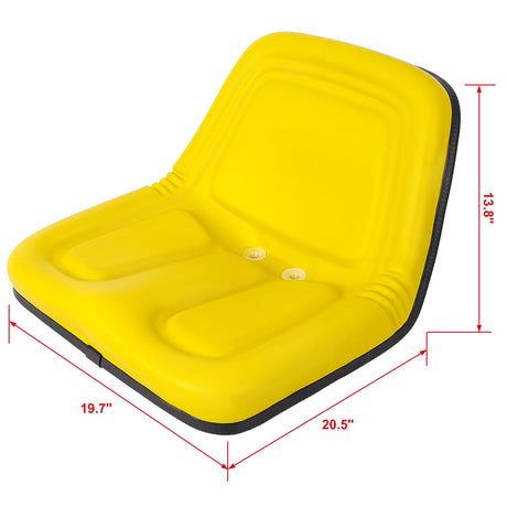 Deluxe Mower Tractor Seat with Slide - Yellow - Fab Heavy Parts