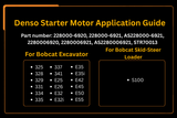 Denso Starter Motor 228000 - 6920 228000 - 6921 Aftermarket Replacement For Bobcat Excavator 335 337 341 E25 E26 E32 E35 E42 E45 E50 E55 - Fab Heavy Parts