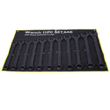 11 Piece Jumbo Combination Wrench Set SAE 1-5/16'' to 2'' Black Oxide with Pouch