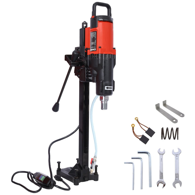 Diamond Core Drilling Machine 9in Wet&Dry Concrete Core Drill Rig with Stand 750RPM Speed 3200W - Fab Heavy Parts