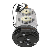 DKV14C A/C Compressor 11N6 - 90040 Fits for Hyundai HL730 - 7 HL730TM - 7 HL740 - 3 HL740 - 7 HL740TM - 7 HL757 - 7 Fits CASE 1221E Wheel Loader - Fab Heavy Parts