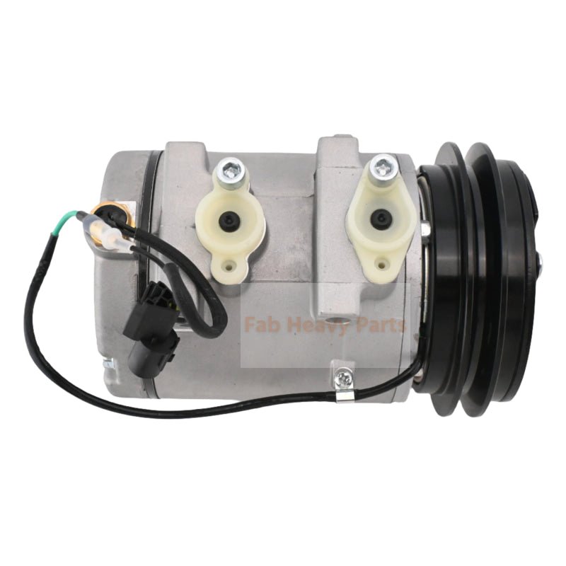 DKV14C A/C Compressor 11N6 - 90040 Fits for Hyundai HL730 - 7 HL730TM - 7 HL740 - 3 HL740 - 7 HL740TM - 7 HL757 - 7 Fits CASE 1221E Wheel Loader - Fab Heavy Parts