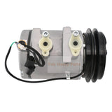 DKV14C A/C Compressor 11N6 - 90040 Fits for Hyundai HL730 - 7 HL730TM - 7 HL740 - 3 HL740 - 7 HL740TM - 7 HL757 - 7 Fits CASE 1221E Wheel Loader - Fab Heavy Parts