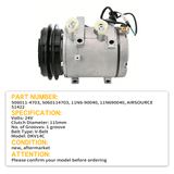 DKV14C A/C Compressor 11N6 - 90040 Fits for Hyundai HL730 - 7 HL730TM - 7 HL740 - 3 HL740 - 7 HL740TM - 7 HL757 - 7 Fits CASE 1221E Wheel Loader - Fab Heavy Parts