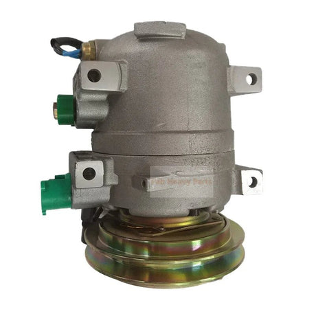 DKV14C A/C Compressor 506021 - 6413 Fits for Hyundai Excavator R255 - 7 R250LC - 7 R290LC - 7 R300LC - 7 R305LC - 7 R360LC - 7 R500LC - 7 - Fab Heavy Parts