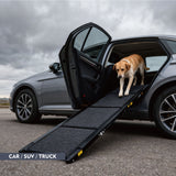 Dog Ramp for Car 71" Long & 19.3" Wide Portable Dog Ramps for Large Dogs with Non - Slip Rug Surface Dog Car Ramp for SUV Car & Truck - Fab Heavy Parts