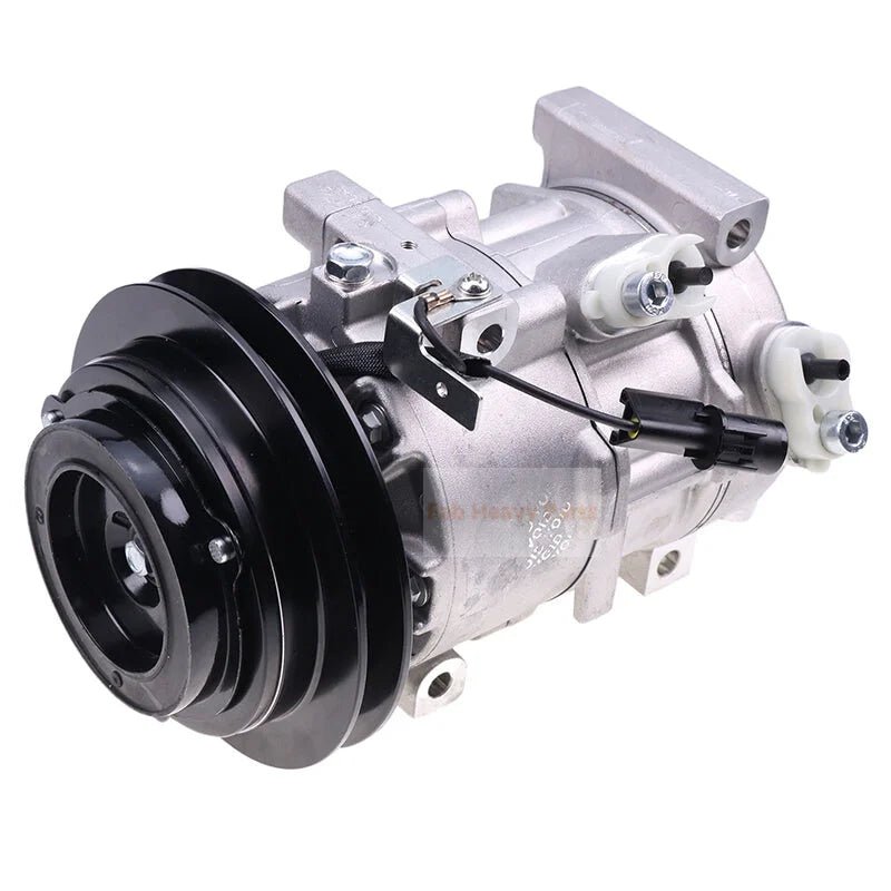 Doowon DV9 A/C Compressor with Single Groove 12 Volt Clutch TE16 - 0023A Fits for Kioti Tractor - Fab Heavy Parts