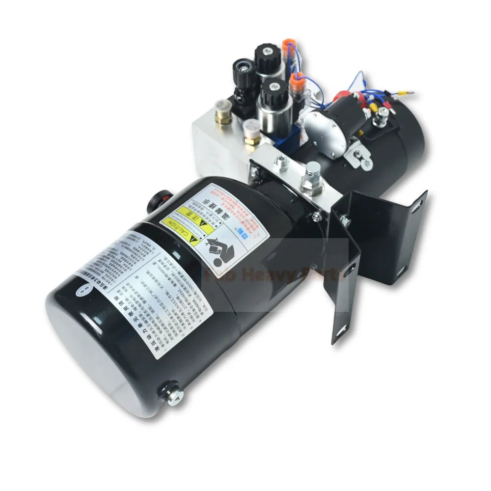 Double Acting Hydraulic Power Unit 3kW 24V DC 8 Quart Steel Tank 1.8GPM 2900PSI SAE 8 Fits for Dump Trailer Car Lifting - Fab Heavy Parts