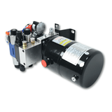 Double Acting Hydraulic Power Unit 3kW 24V DC 8 Quart Steel Tank 1.8GPM 2900PSI SAE 8 Fits for Dump Trailer Car Lifting - Fab Heavy Parts