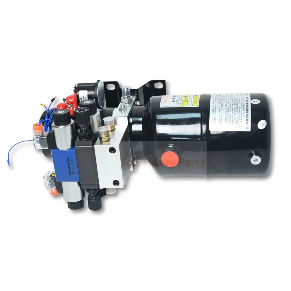 Double Acting Hydraulic Power Unit 3kW 24V DC 8 Quart Steel Tank 1.8GPM 2900PSI SAE 8 Fits for Dump Trailer Car Lifting - Fab Heavy Parts