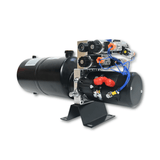 Double Acting Hydraulic Power Unit 3kW 24V DC 8 Quart Steel Tank 1.8GPM 2900PSI SAE 8 Fits for Dump Trailer Car Lifting - Fab Heavy Parts