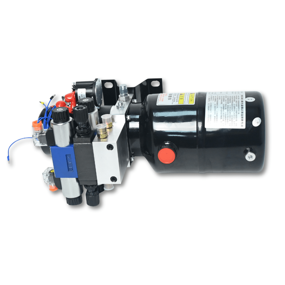 Double Acting Hydraulic Power Unit 3kW 24V DC 8 Quart Steel Tank 1.8GPM 2900PSI SAE 8 Fits for Dump Trailer Car Lifting - Fab Heavy Parts