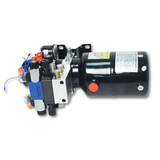 Double Acting Hydraulic Power Unit 3kW 24V DC 8 Quart Steel Tank 1.8GPM 2900PSI SAE 8 Fits for Dump Trailer Car Lifting - Fab Heavy Parts